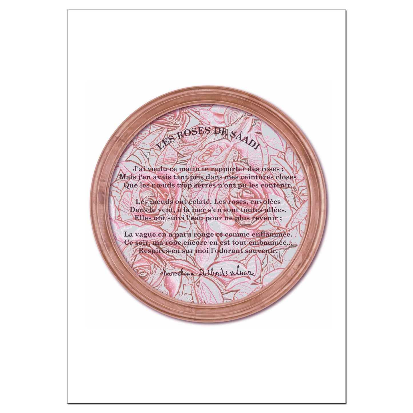 Carte "Les Roses de Sâadi" de Marceline Valmore-Desbordes