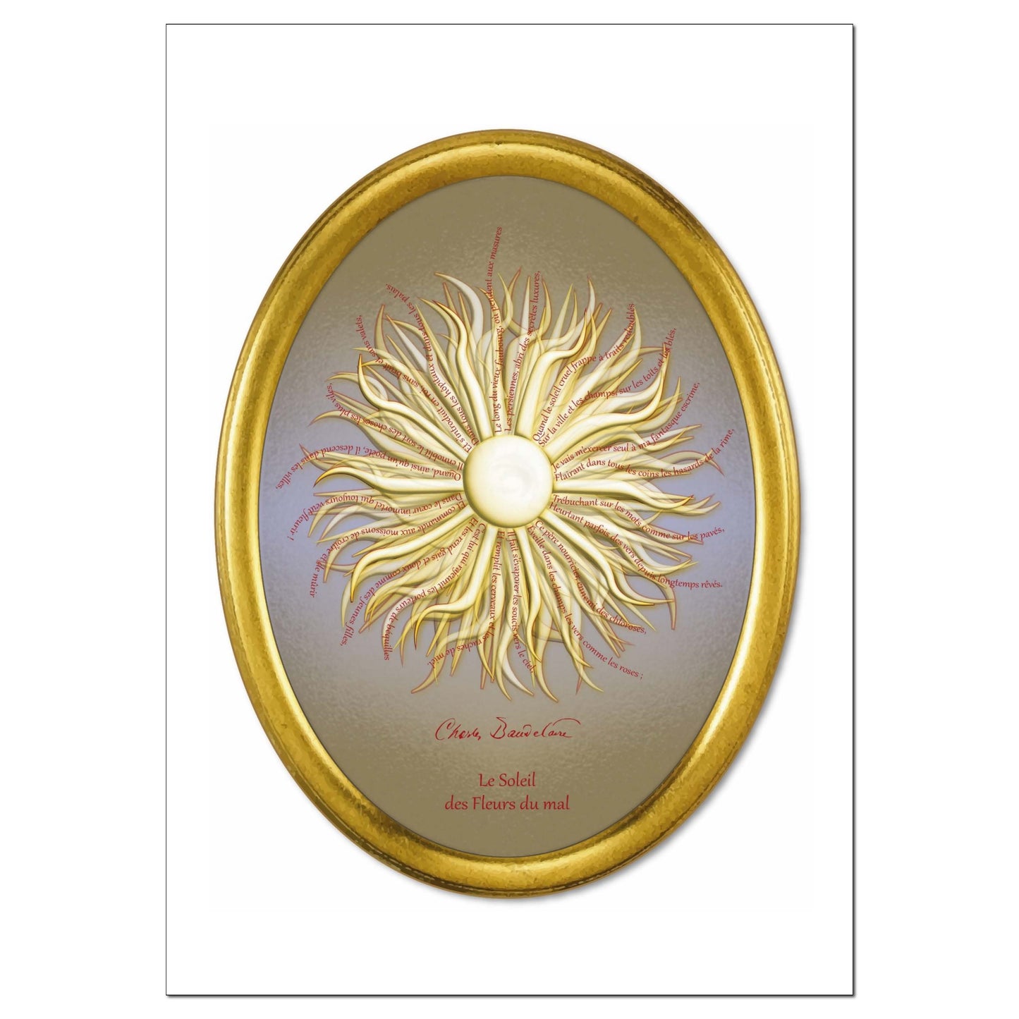 Carte "Le Soleil" de Charles Baudelaire