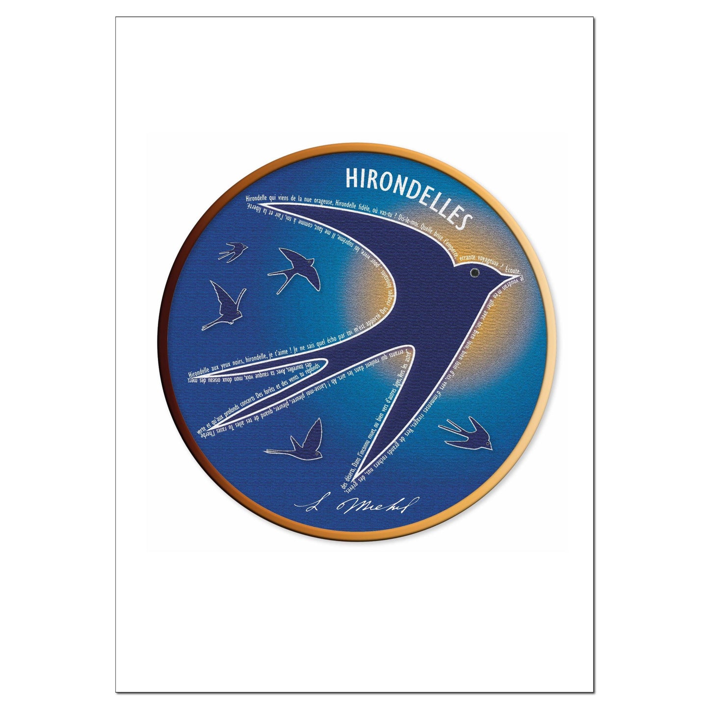 Carte "Les Hirondelles" de Louise Michel