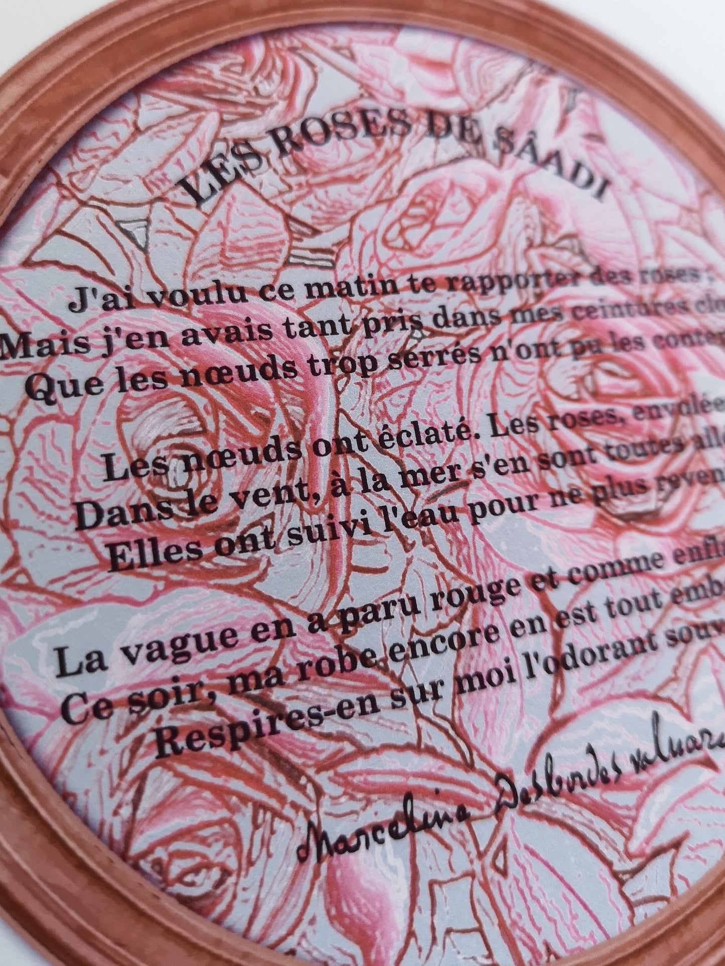 Marceline Valmore-Desbordes "Les Roses de Sâadi" card